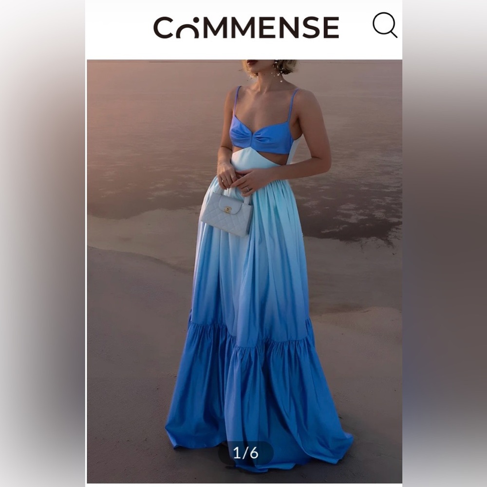Commence blue ombré dress